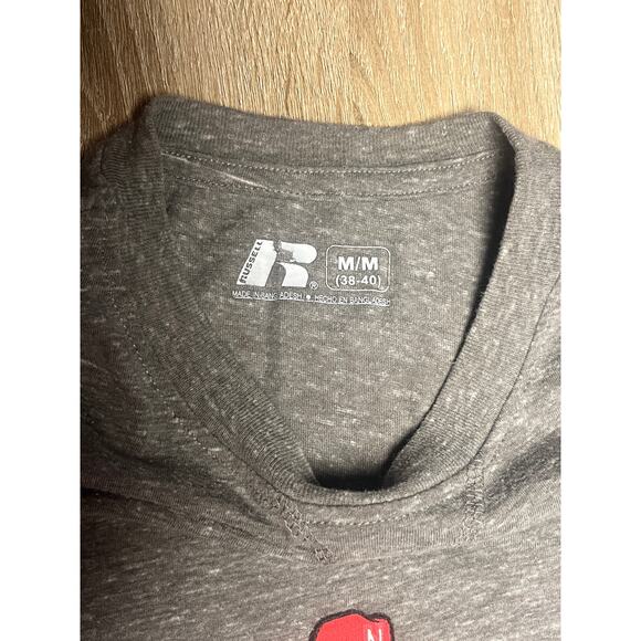 Nebraska Huskers Gray Russell Athletic Vintage Logo TShirt Medium - Picture 2 of 5